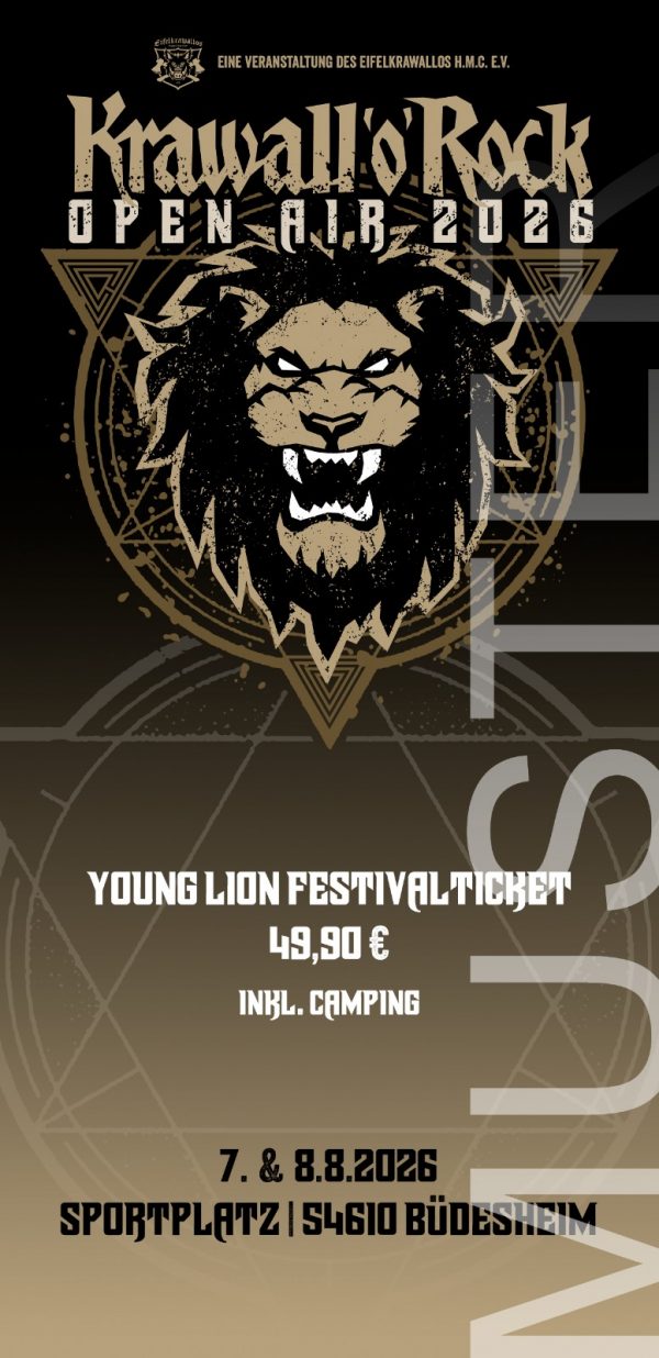 Young Lion Festivalticket Krawall'o'Rock 7 & 8.8.2026